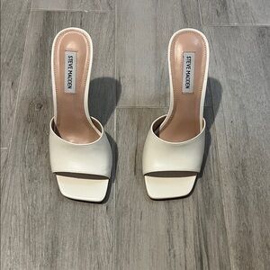 Steve Madden Women's White Mules